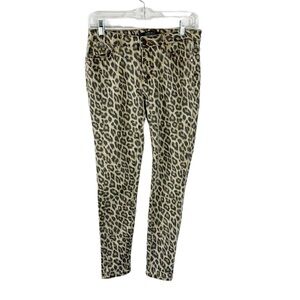 Judy Blue Skinny Fit Jeans Women's 5/27 Heathered Cheetah Tan Black Stretch‎